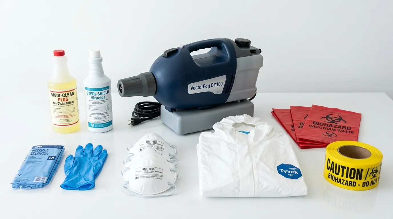 Professional biohazard remediation crew working in South Apopka